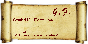 Gombó Fortuna névjegykártya